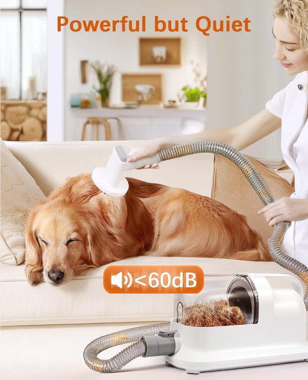 Pet grooming vacuum