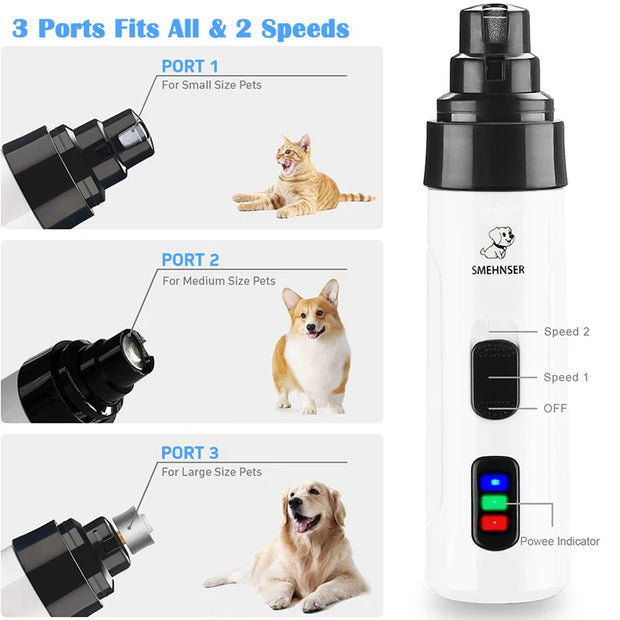 Rechargeable USB Charging Pet Dog Nail Grinders