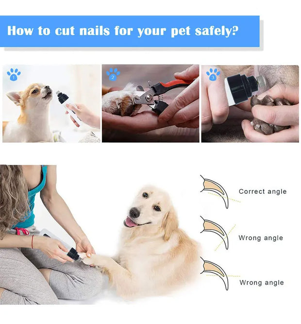 Rechargeable USB Charging Pet Dog Nail Grinders