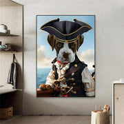 Custom Pirate Dog Portrait