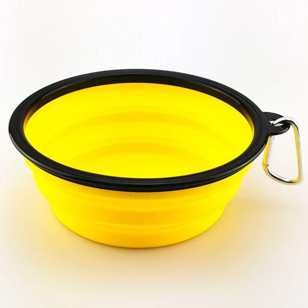 Collapsible Pet Silicone Dog Food Water