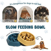 Bowl Pet Slower Food Feeding Dishes