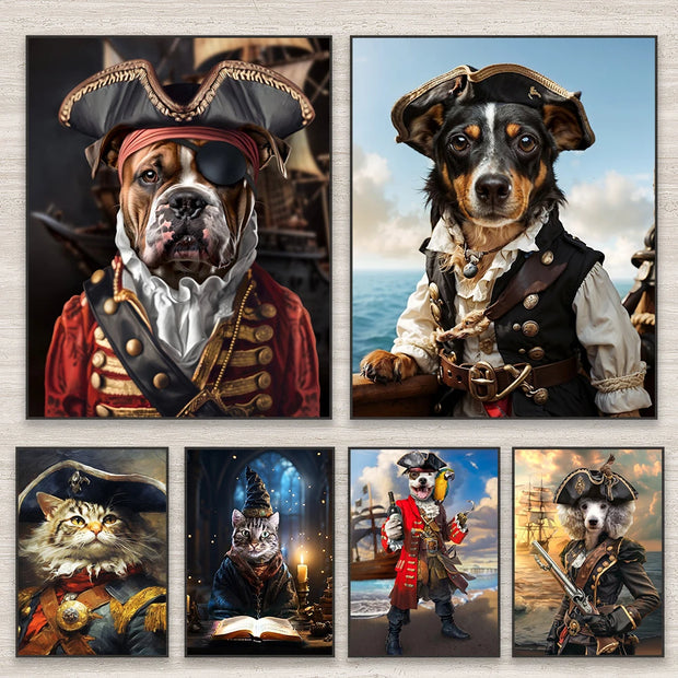 Custom Pirate Dog Portrait