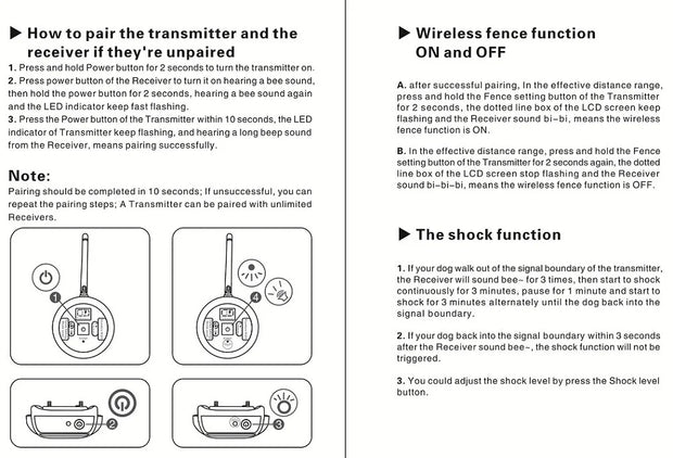 Dog Wireless Rechargeable Electric Fence