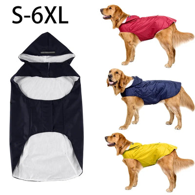 Dog Raincoat Waterproof Hoodie Jacket