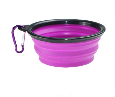 Collapsible Pet Silicone Dog Food Water