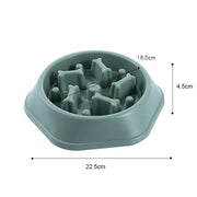 Bowl Pet Slower Food Feeding Dishes