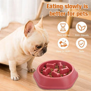 Bowl Pet Slower Food Feeding Dishes