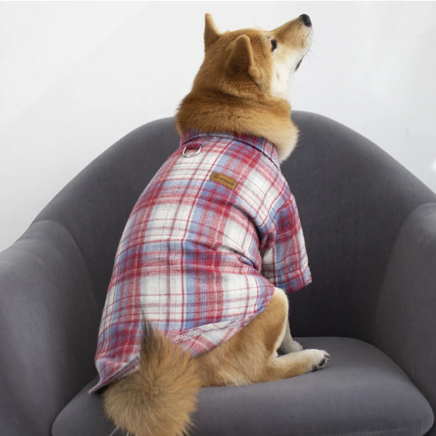 Classic Plaid Puppy Dog T Shirt