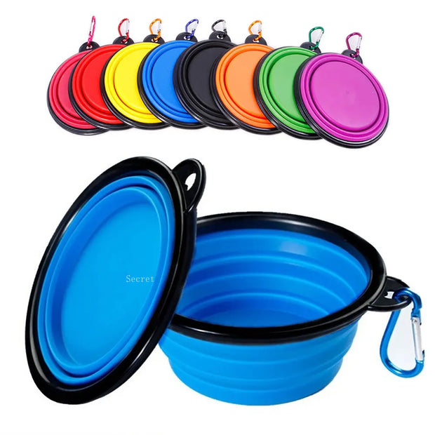 Collapsible Pet Silicone Dog Food Water