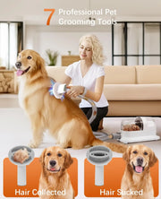 Pet grooming vacuum