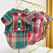 Classic Plaid Puppy Dog T Shirt