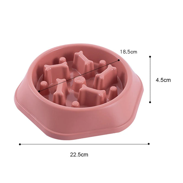 Bowl Pet Slower Food Feeding Dishes